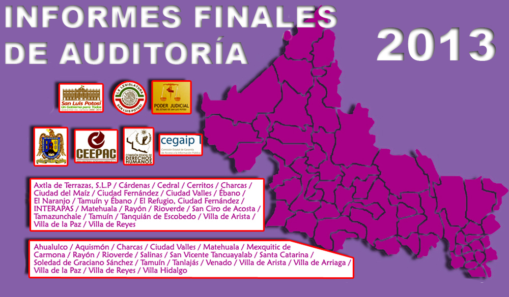 INFORMES FINALES DE AUDITORÍA 2013