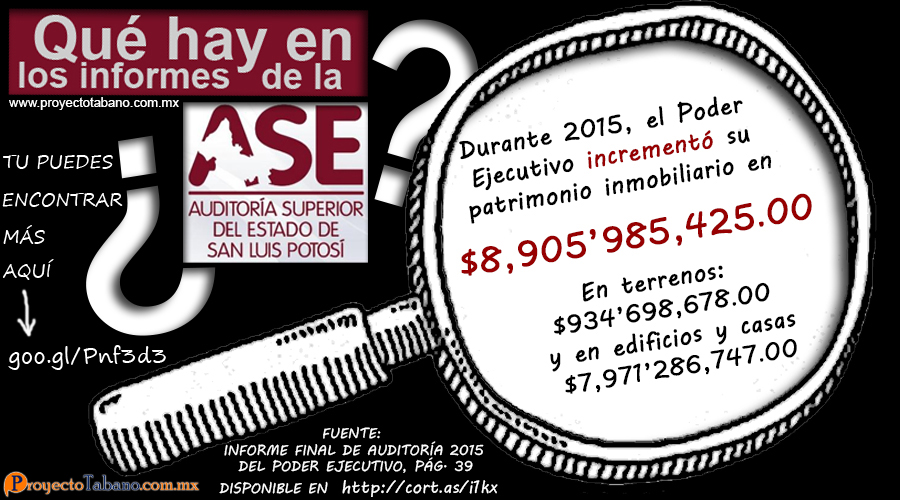Y el gobierno estatal aumenta su patrimonio…