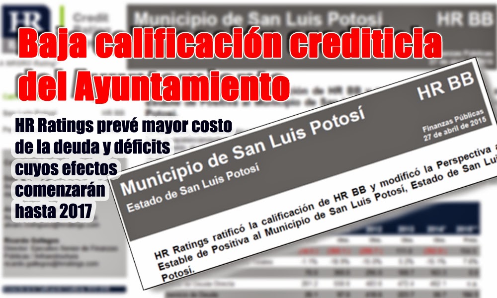 Baja calificación crediticia del Ayuntamiento
