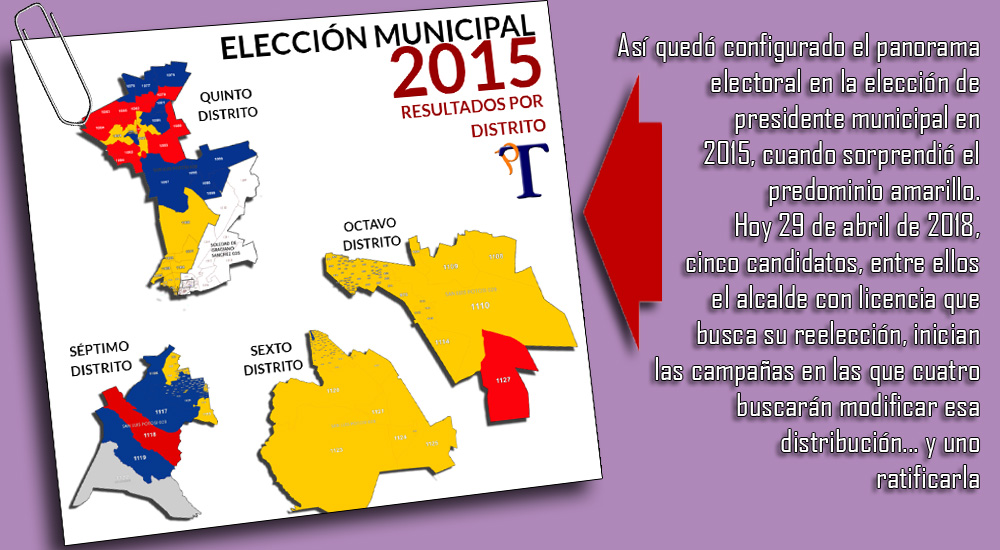 El mapa electoral que a partir de hoy los candidatos a la alcaldía buscarán repintar